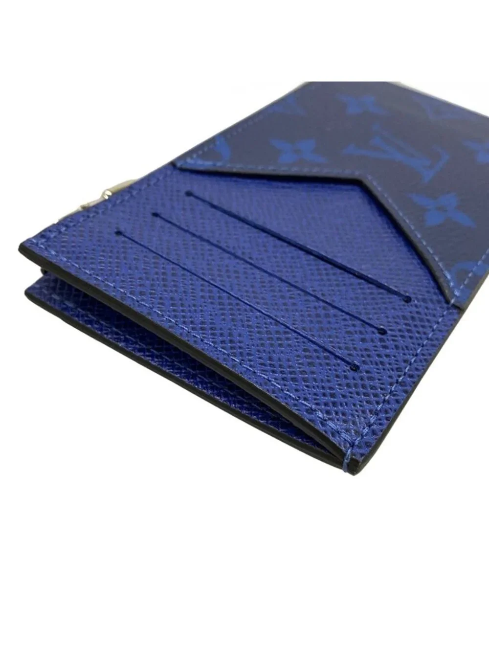 Louis Vuitton Coin Purse Taigarama Card Folder Cobalt Leather